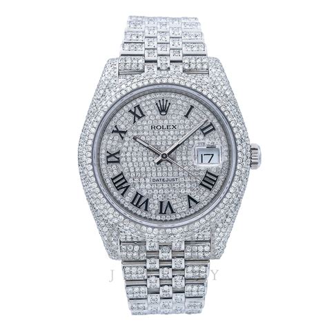 rolex datejust silver diamond bezel